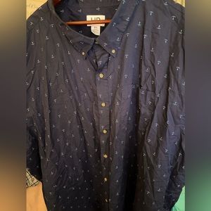 Men’s DXL button up shirt size 6XL Harbor Bay brand
